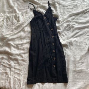 Black button dress